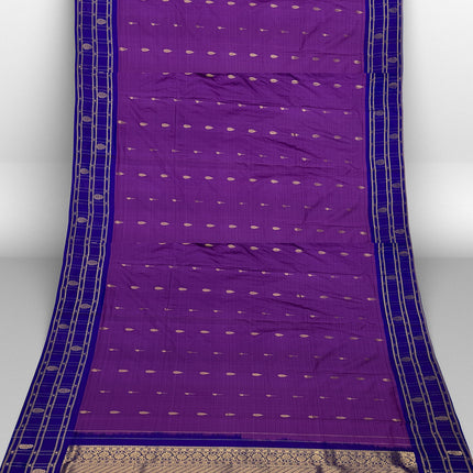 Pure Kanchipuram Silk 9 Yards Madisar Saree - Traditional Big Border & Rich Pallu