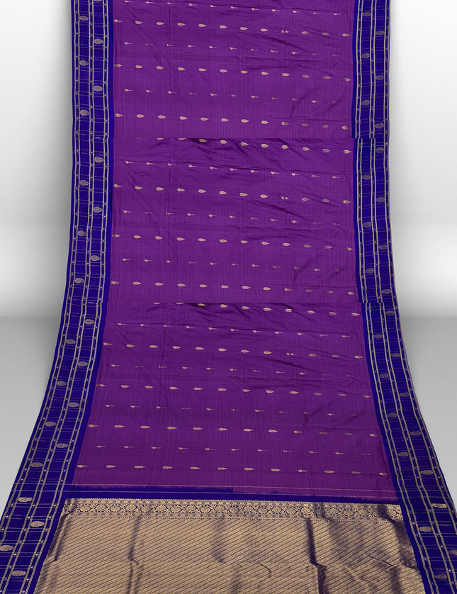 Pure Kanchipuram Silk 9 Yards Madisar Saree - Traditional Big Border & Rich Pallu