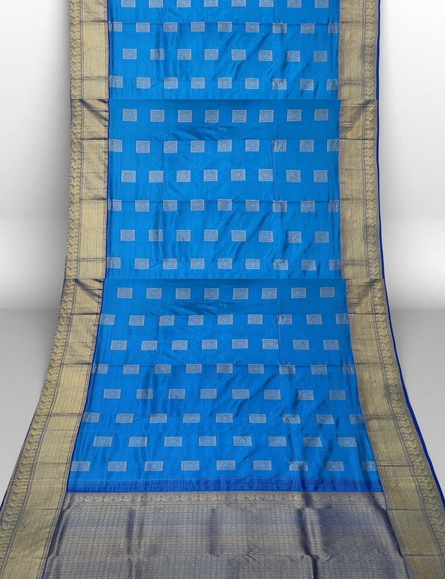 Pure Kanchipuram Silk 9 Yards Madisar Saree - Traditional Big Border & Rich Pallu