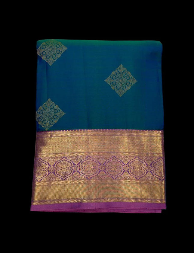 Pure Kanchipuram Silk 9 Yards Madisar Saree - Traditional Big Border & Rich Pallu