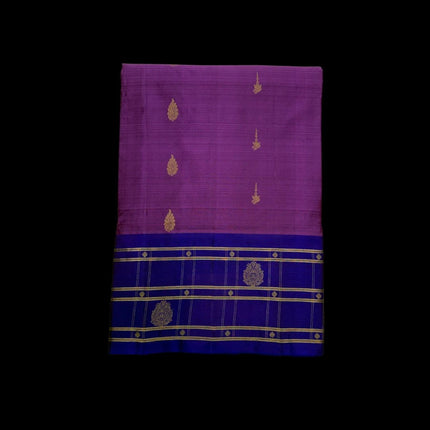 Pure Kanchipuram Silk 9 Yards Madisar Saree - Traditional Big Border & Rich Pallu