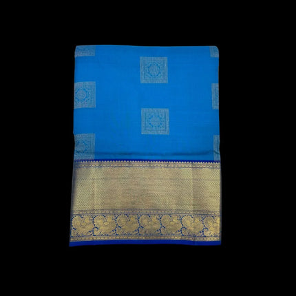 Pure Kanchipuram Silk 9 Yards Madisar Saree - Traditional Big Border & Rich Pallu