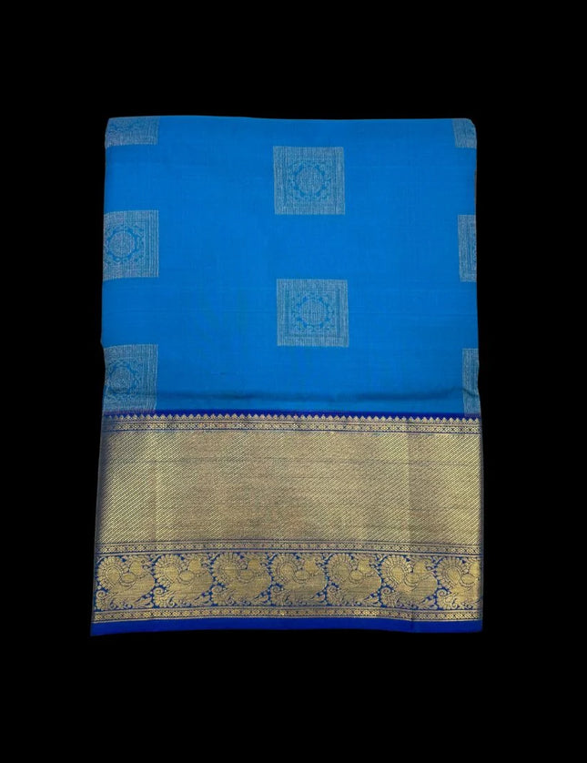 Pure Kanchipuram Silk 9 Yards Madisar Saree - Traditional Big Border & Rich Pallu