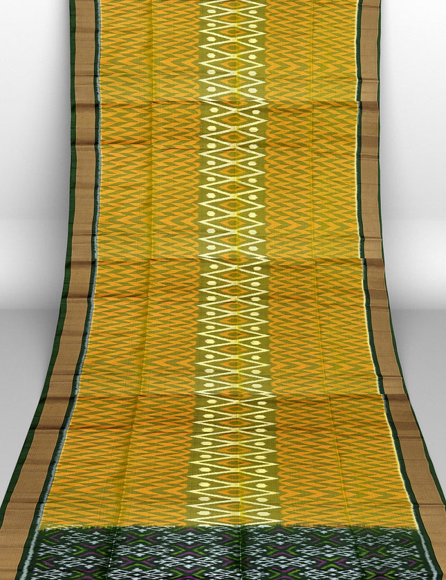 Pure Pochampally Silk Saree 6 Yards with Traditional Ikat Design