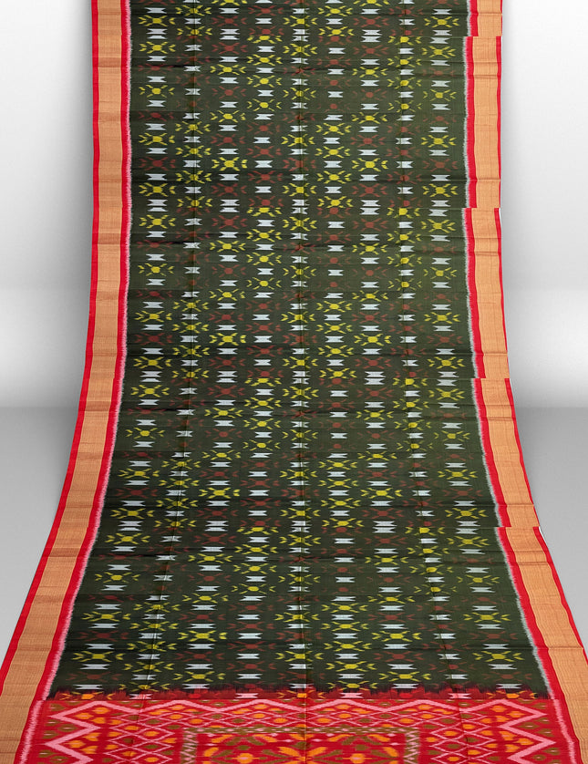 Pure Pochampally Silk Saree 6 Yards with Traditional Ikat Design