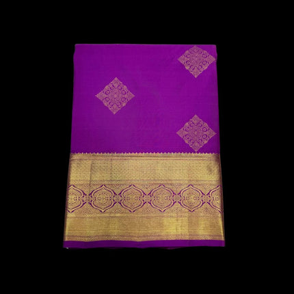 Pure Kanchipuram Silk 9 Yards Madisar Saree - Traditional Big Border & Rich Pallu