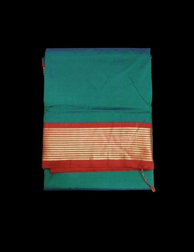 Semi Silk Contrast Vidya Border Sarees 9 Yards