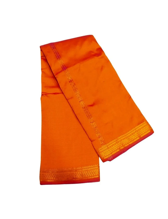 Soft Silk Usha Border Dhoti With Angavastram-3M+2M