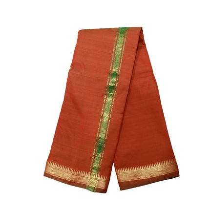 Soft Silk Usha Border Dhoti With Angavastram-3M+2M