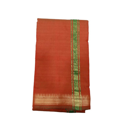 Soft Silk Usha Border Dhoti With Angavastram-3M+2M