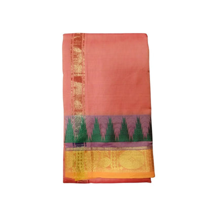 Soft Silk Usha Border Dhoti With Angavastram-3M+2M