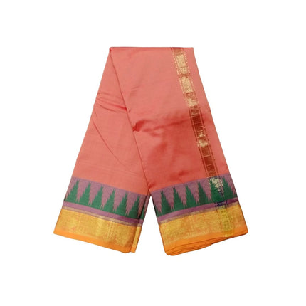 Soft Silk Usha Border Dhoti With Angavastram-3M+2M