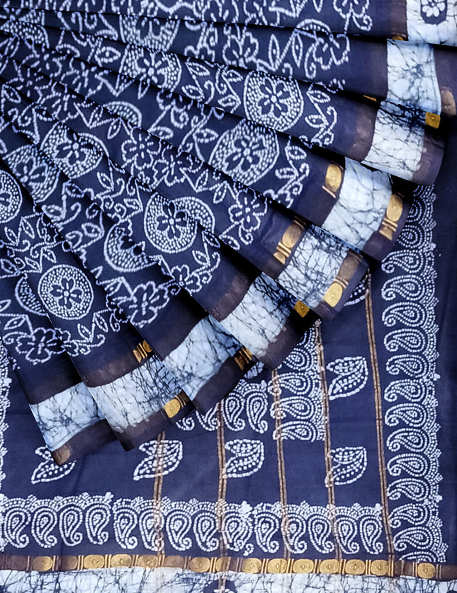 Madurai  Adayar Mist Soft Cotton 6 yards Sarees